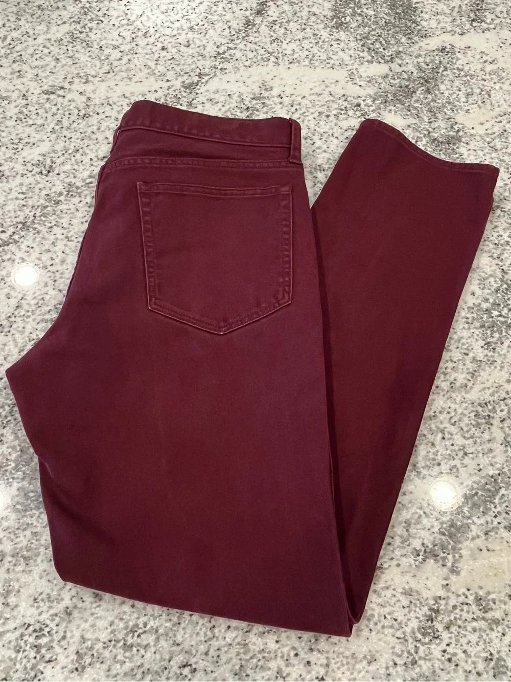 J Crew Pants Mens 33x32 Red Burgandy The Sutton Chino Corduroy Straight Leg Slim